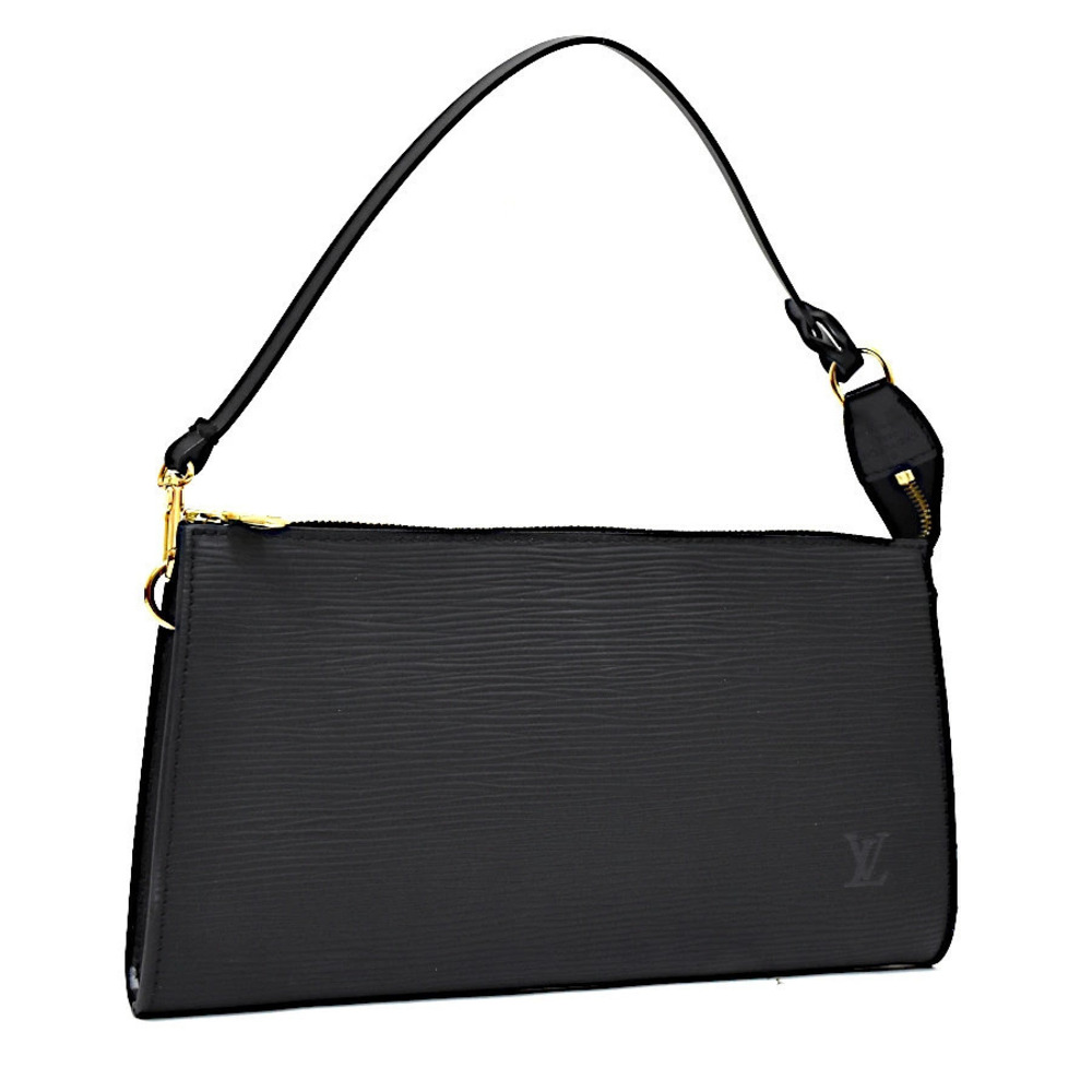 Louis Vuitton Pouch Clutch Pochette Accessoires Epi Leather Black